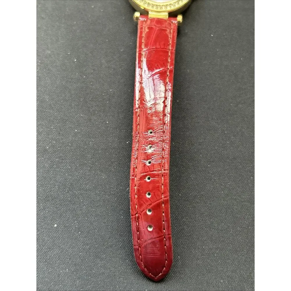 Gold Tone Red Dial And Band Women’s Quartz Watch